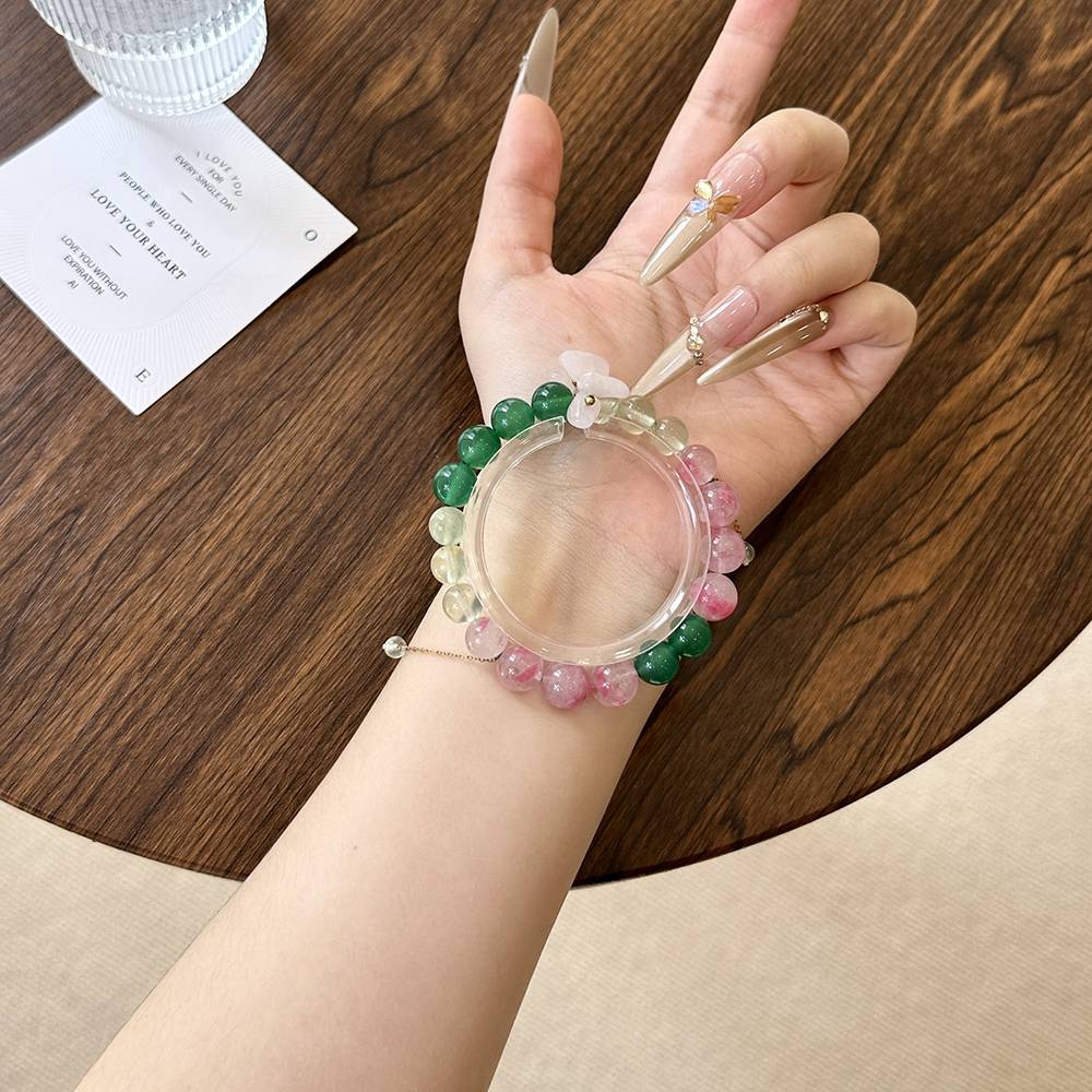 Prehnite and Green Agate Bracelet - Image 5