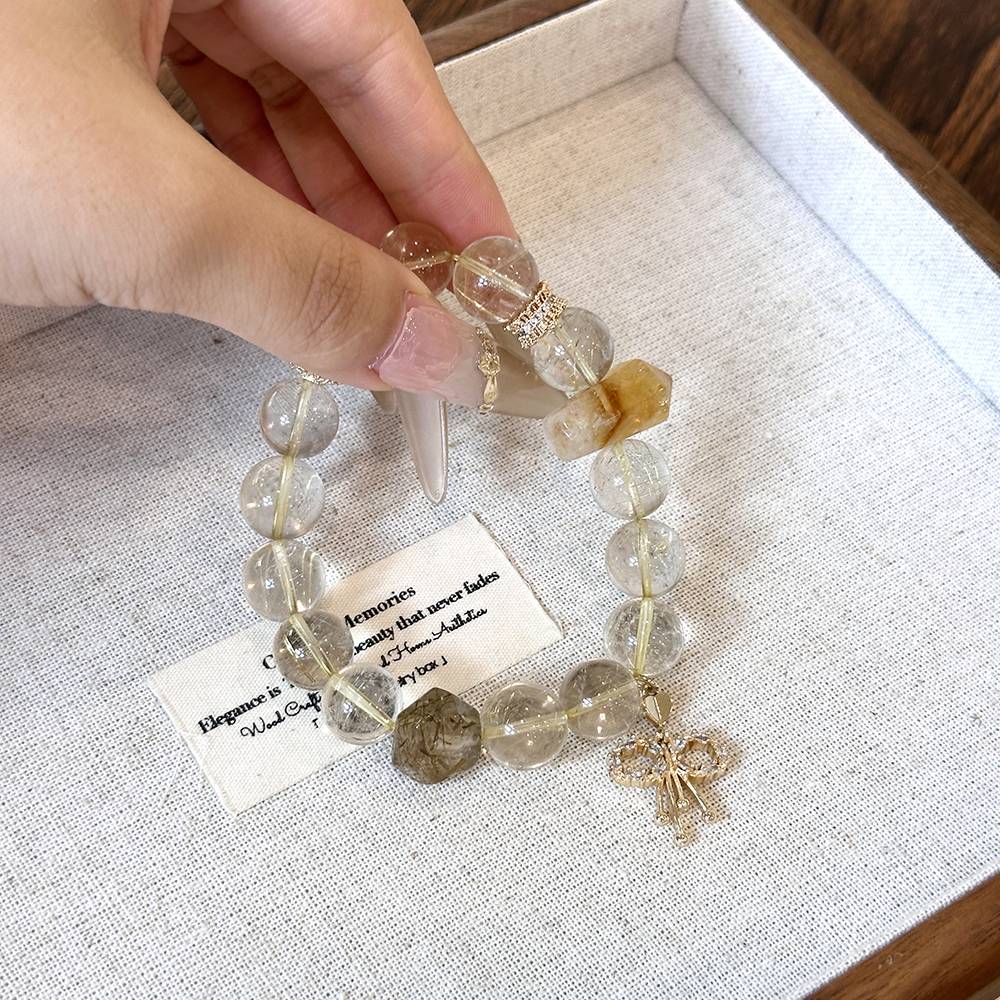 Venus Hair and Golden Rutilated Quartz Bracelet - Image 3