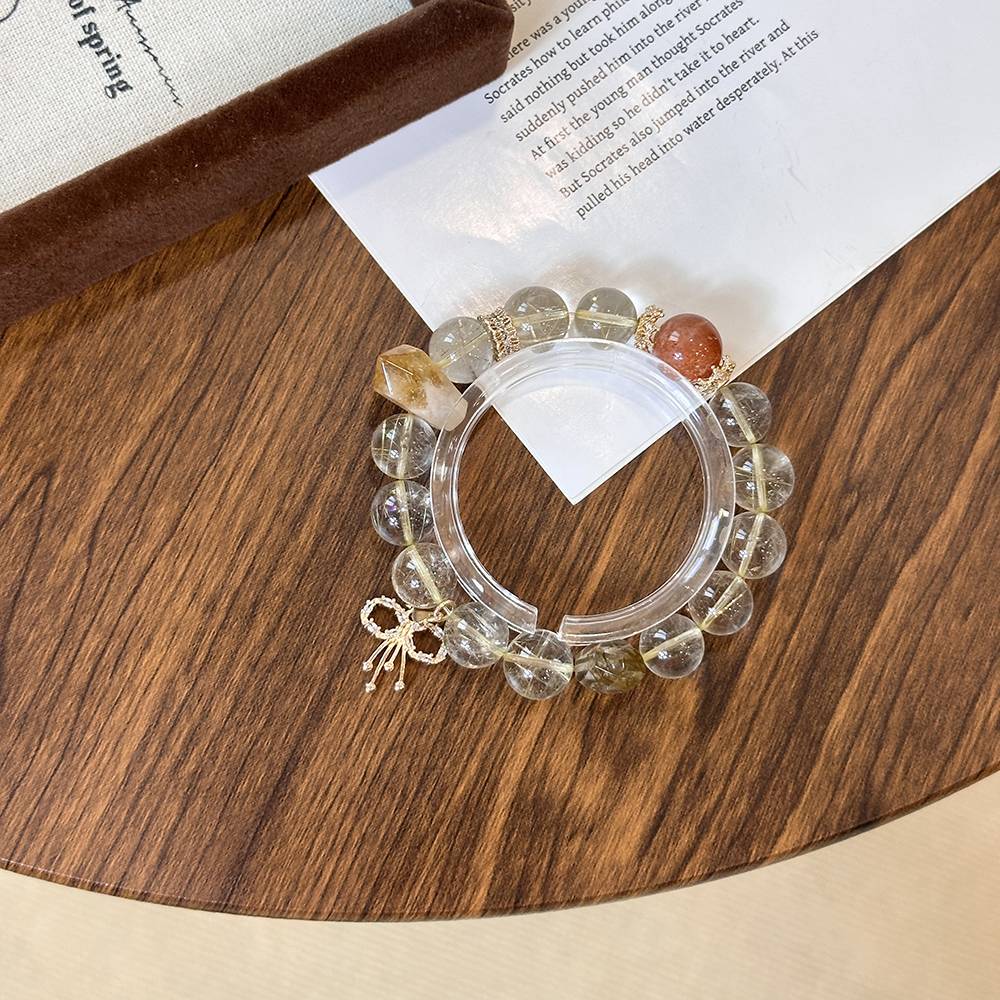 Venus Hair and Golden Rutilated Quartz Bracelet - Image 2